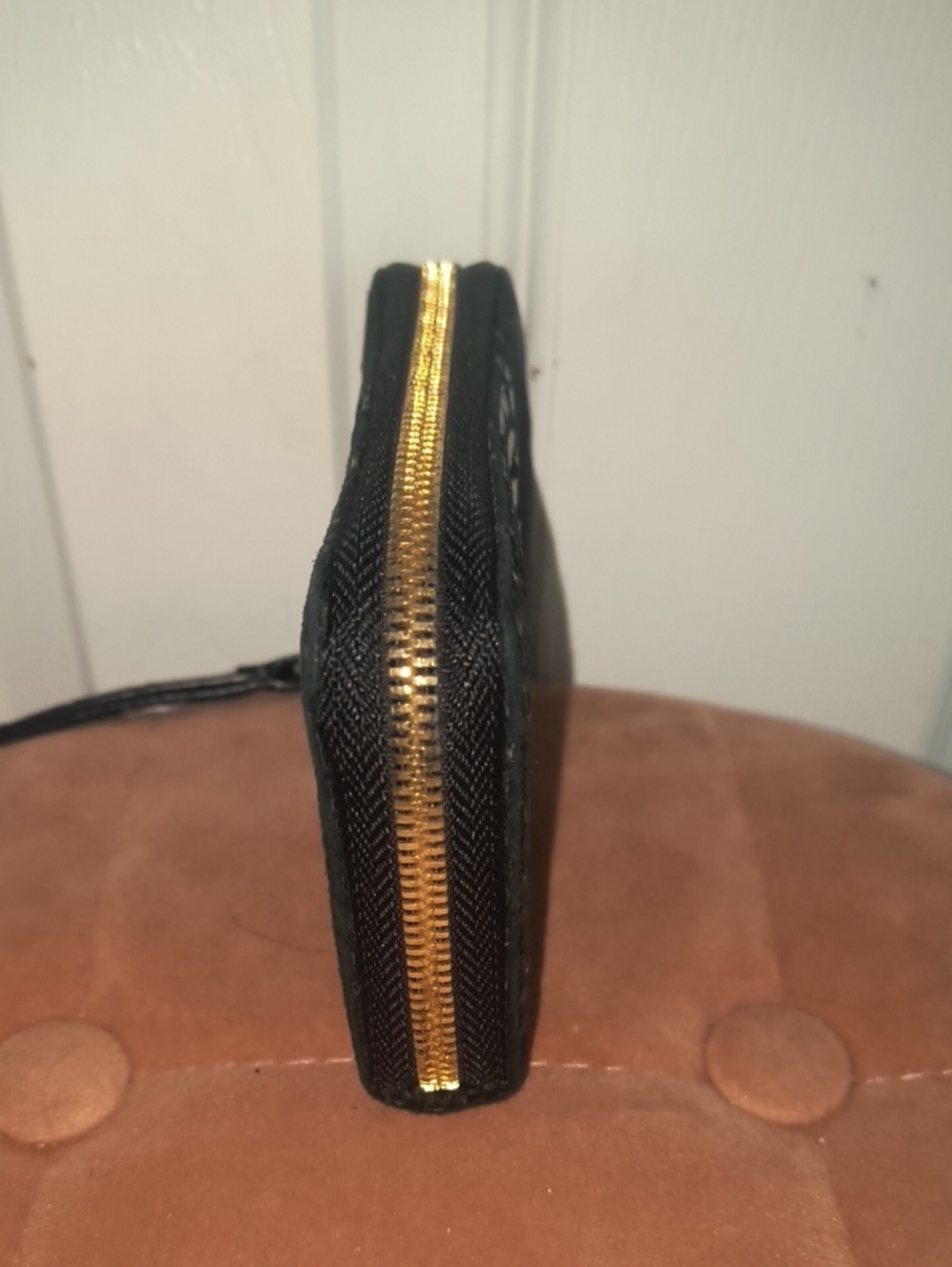 Michael Kors Essential Zip Wallet Black Embossed Python Leather Wristlet - Picture 4 of 10